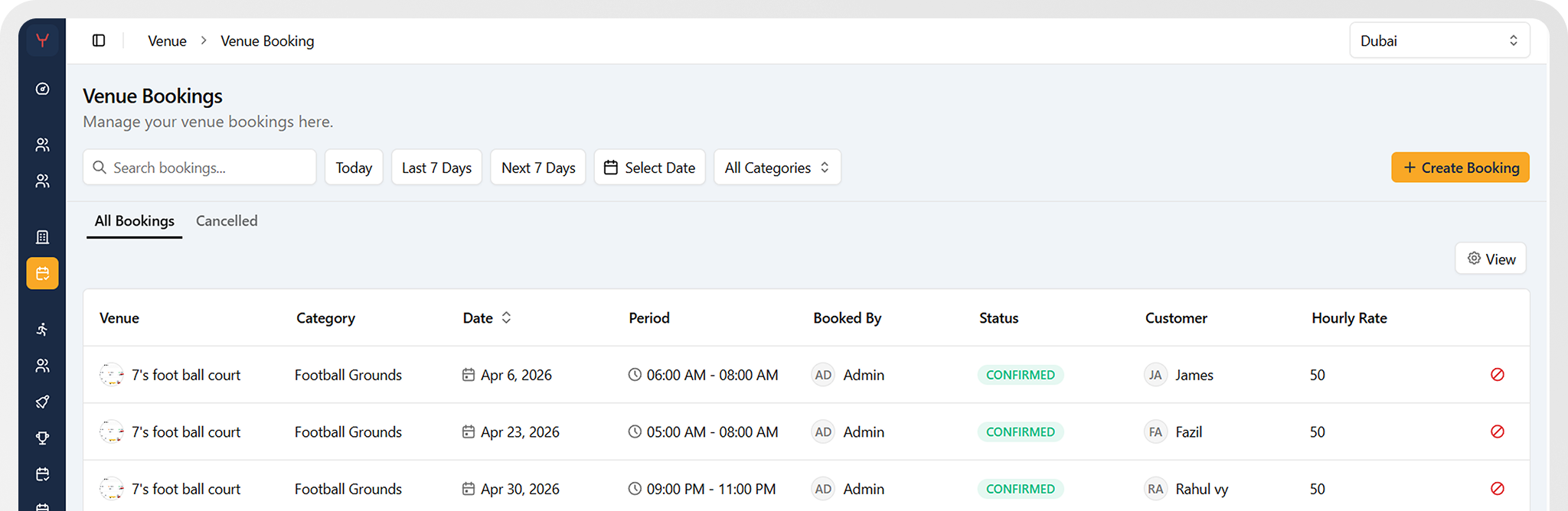 Sportzy dashboard preview